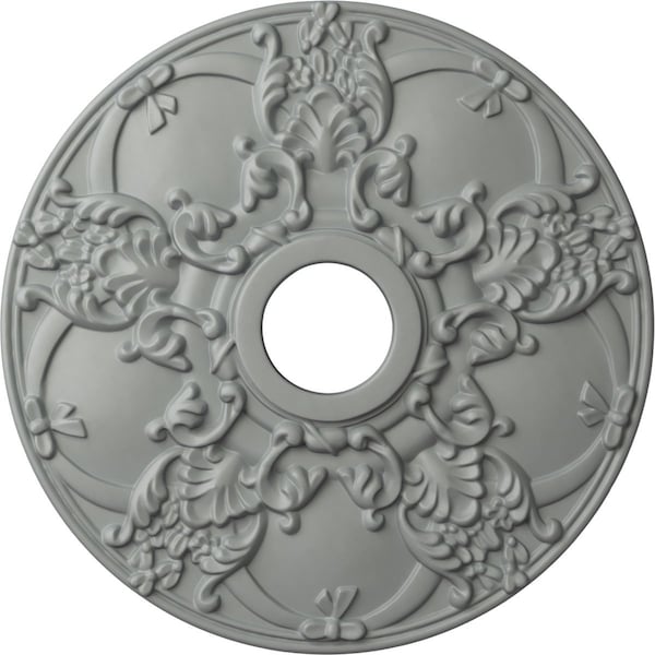 Ekena Millwork Norwich Ceiling Medallion (Fits Canopies up to 4 1/2"), 18"OD x 3 1/2"ID x 1 3/8"P, Primed White CM18NO - main